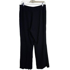 Lafayette 148 New York Black Wool-Blend Wide Leg Dress Pants Size 12